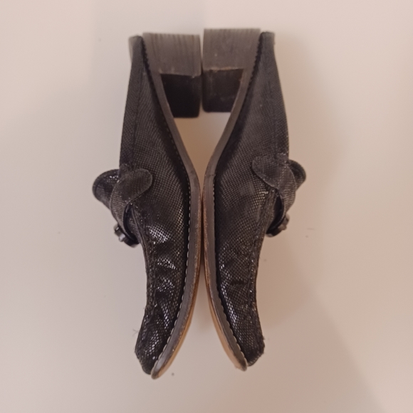 Stuart Weitzman balck leather mules size 6.5 - Picture 12 of 12